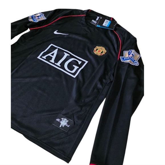 Cristiano Ronaldo Manchester United 2007/2008 Black Long Sleeve Soccer Jersey - Picture 2 of 5
